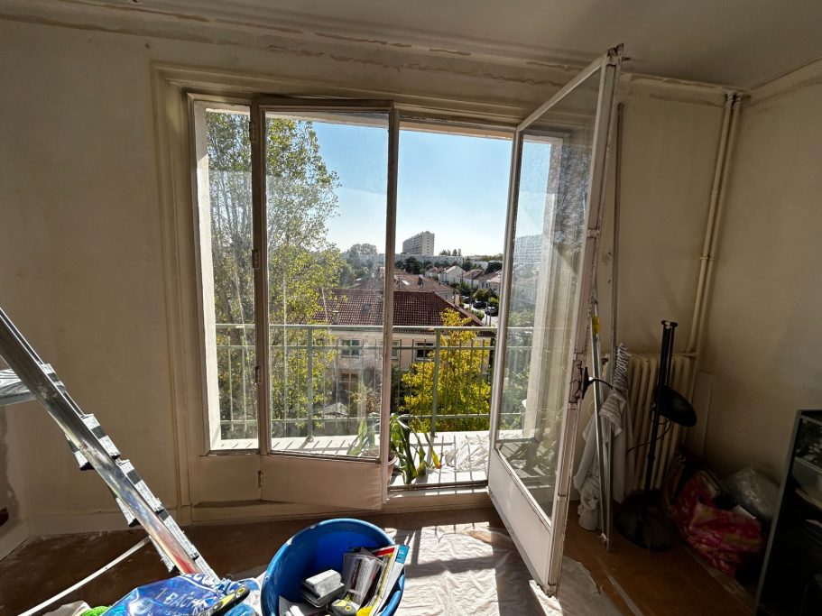 Porte-fenêtre PVC avant / après