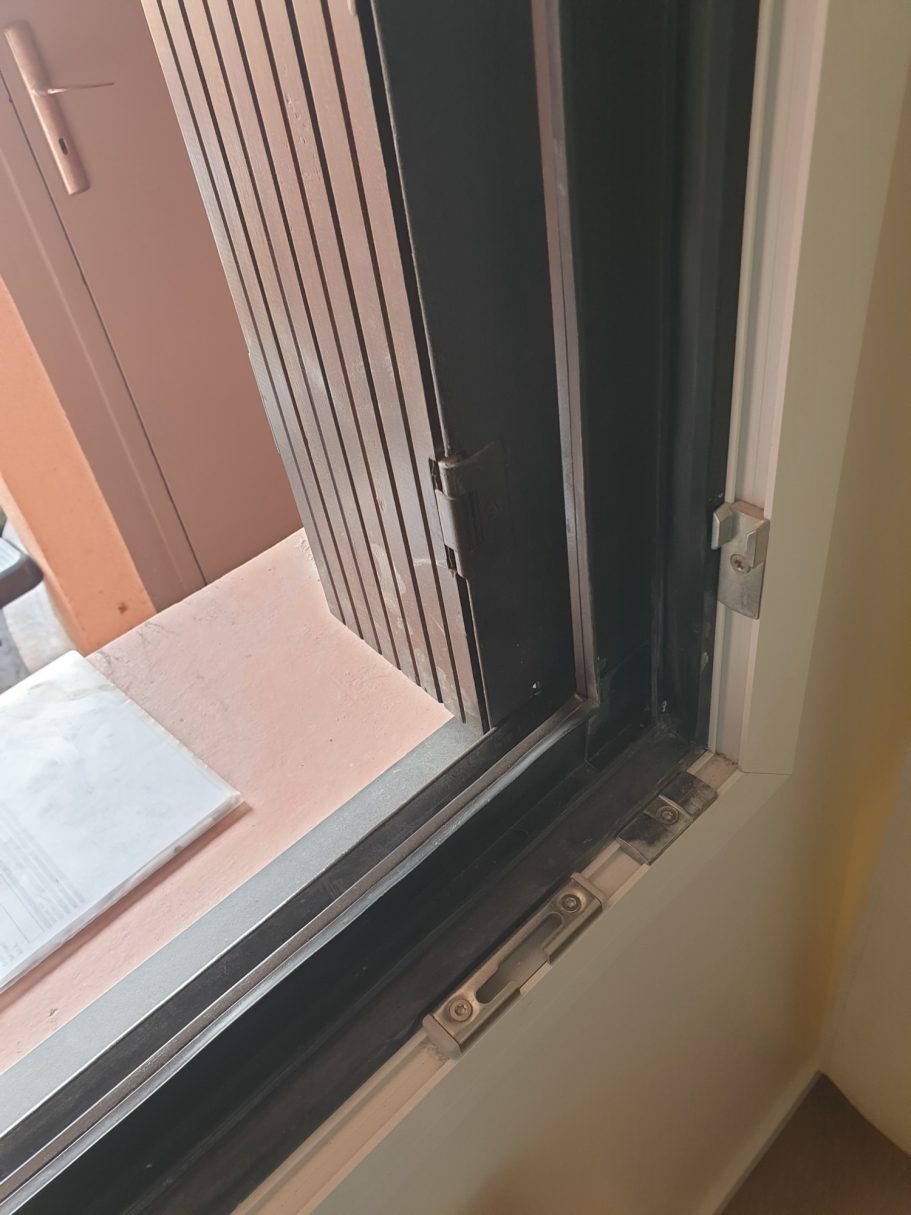 Effraction sur fenêtre alu avant / après