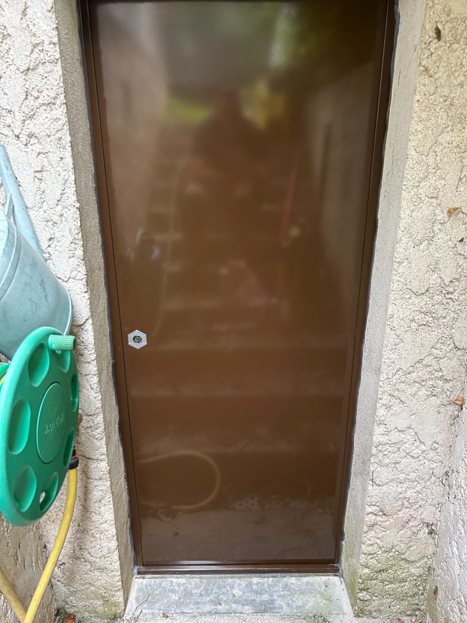 Bloc-porte blindé marron